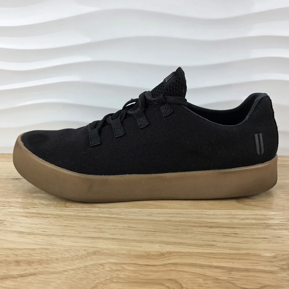 Nobull Canvas Trainers Sneakers Mens Size‎ 12.5 Black Gum Casual Shoes